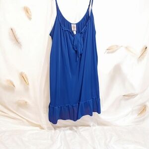In Bloom by Jonquil Royal Blue Chemise Negligee Gown Ladies Large Lace Babydoll